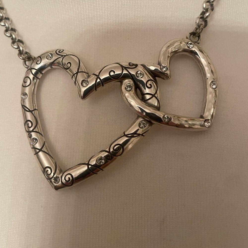 Brighton Necklace with Intertwined Double Hearts